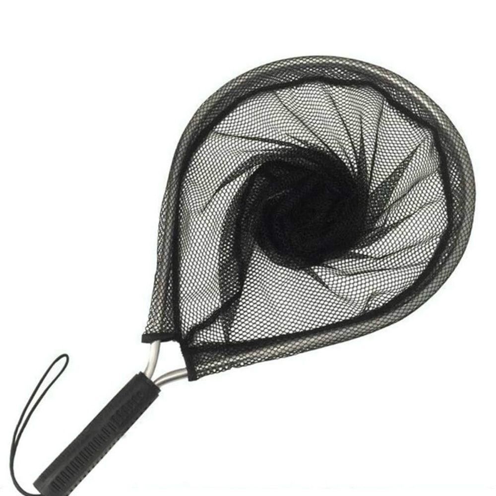 Soft Rubber Mesh Catch and Release Fish Net - Outdoor Lightweight hand Net 1pc